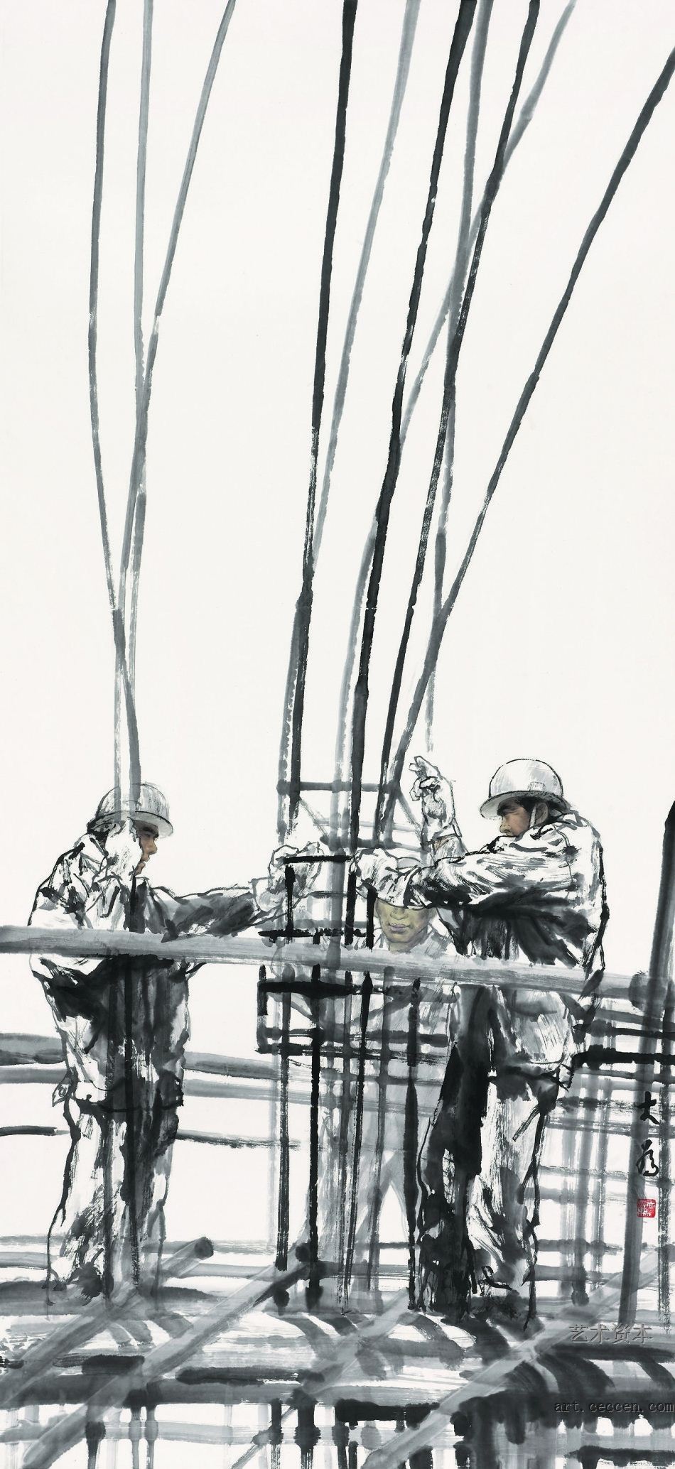 工地组画之三 250 110 2009年